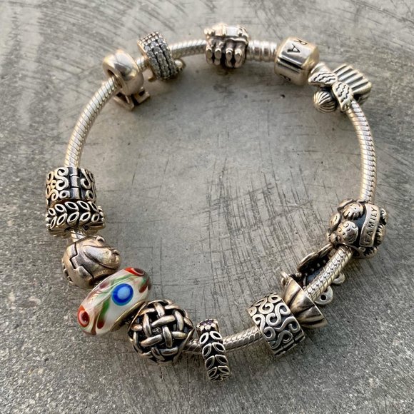 Pandora Bracelet + 13 CHARMS - Picture 2 of 3